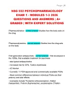 NSG 552 PSYCHOPHARMACOLOGY EXAM BUNDLE 2026 WITH QUESTIONS AND ANSWERS | A+  GRADED | WITH EXPERT SOLUTIONS