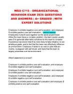 WGU C715 - ORGANIZATIONAL  BEHAVIOR EXAM 2026 QUESTIONS  AND ANSWERS | A+ GRADED