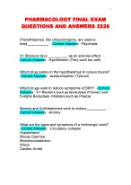 PHARMACOLOGY FINAL EXAM QUESTIONS AND ANSWERS 2026