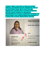 I HUMAN  WEEK 7 NUR 2026 54 YEAR OLD FEMALE  VIRGINIA LEE PRESENTING WITH ABDOMINAL PAIN AT  AN OUT