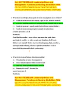 Leadership and Management in Nursing 9E Test Bank Complete Q&A