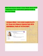 NUR 2026 iHuman Week 7 Case Study: Karen Floyd - Abdominal Pain ...