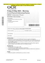 2025 OCR A Level Physics B (Advancing Physics) - DocMerit
