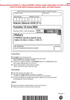 Pearson Edexcel GCSE (9–1) History PAPER 3: Modern depth study Option 32: Mao’s China,  c1945–76
