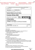 Pearson Edexcel Level 3 GCE Chemistry  Advanced Subsidiary  Organic and Physical  PAPER 2: