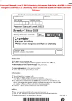 Pearson Edexcel Level 3 GCE Chemistry Advanced Subsidiary PAPER 1: