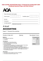 AQA A-LEVEL ACCOUNTING Paper 1 Financial Accounting MAY 2025   Question Paper and Mark Schem
