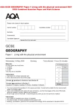 AQA GCSE GEOGRAPHY Paper 1 Living with the physical environment MAY  2025