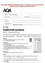 AQA GCSE COMPUTER SCIENCE Paper 2 Computing concepts MAY 2025   Question Paper and Mark Scheme