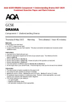 AQA GCSE DRAMA Component 1 Understanding Drama MAY 2025  Combined Question Paper and Mark Scheme