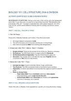 Biology 101: Cell Structure, DNA and Division - Ultimate Exam Guide ...