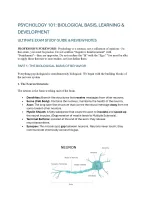 Psychology 101: Biological Basis, Learning & Development - Ultimate Exam Guide