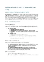 World History 101: The Cold War Era (1945-1991) - Ultimate Exam Guide ...