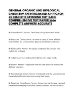GENERAL ORGANIC AND BIOLOGICAL CHEMISTRY AN INTEGRATED APPROACH 4E KENNETH RAYMOND TEST BANK COMPRE