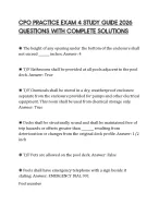 CPO PRACTICE EXAM 4 STUDY GUIDE 2026 QUESTIONS WITH COMPLETE SOLUTIONS