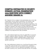 COMPTIA CERTMASTER CE SECURITY DOMAIN 5 ACTUAL EXAMINATION 2026 ...