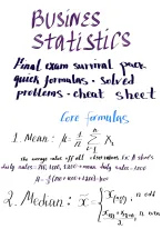 Business Statistics – Final Exam Survival Guide (Formulas + Solved Problems)