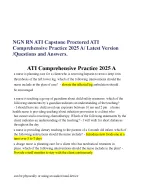 RN ATI Capstone Proctored ATI Comprehensive Practice 2025 A Latest Version Questions and Answers