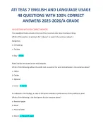 ATI TEAS 7 ENGLISH AND LANGUAGE USAGE