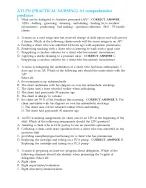 ATI PN (PRACTICAL NURSING) A+ comprehensive predictor