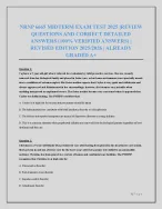 NRNP 6665 MIDTERM EXAM TEST 2025 | REVIEW QUESTIONS AND CORRECT DETAILED ANSWERS