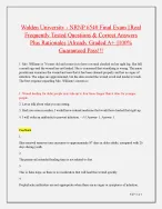 Walden University – NRNP 6540 Final Exam || Real Frequently Tested Questions & Correct Answers Plus
