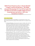 NR566 Week 8 Final Exam (Due 1st March 2026/2027) | Complete 350 Actual Exam Questions & Answers