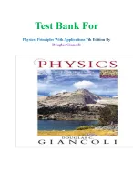Test Bank for Physics: Principles with Applications 7th Edition by Douglas Giancoli