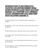 INTRODUCTION TO MATHEMATICAL STATISTICS 8TH EDITION ROBERT HOGG JOSEPH MCKEAN ALLEN CRAIG SOLUTION