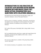 INTRODUCTION TO THE PRACTICE OF STATISTICS 10TH EDITION DAVID MOORE GEORGE MCCABE BRUCE CRAIG TEST