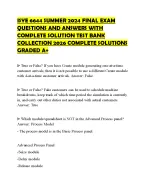 ISYE 6644 SUMMER 2024 FINAL EXAM QUESTIONS AND ANSWERS WITH COMPLETE SOLUTION TEST BANK COLLECTION