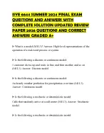ISYE 6644 SUMMER 2024 FINAL EXAM QUESTIONS AND ANSWERS WITH COMPLETE SOLUTION UPDATED REVIEW PAPER