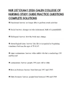 NUR 257 EXAM 1 2026 GALEN COLLEGE OF NURSING STUDY GUIDE PRACTICE ...