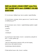 NUR 265 EXAM 3 EXAM SCRIPT 2026 FULL TEST PAPER - DocMerit