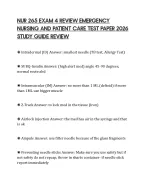 NUR 265 EXAM 4 REVIEW EMERGENCY NURSING AND - DocMerit