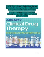 Clinical Drug Therapy for Nursing Practice – Abrams’13th Edition by Geralyn Frandsen & Sandra Penn