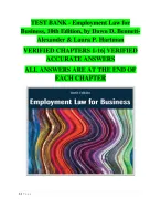 Employment Law for Business – 10th Edition by Dawn D. Bennett-Alexander & Laura P. Hartman Verified