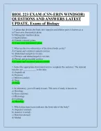 BIOL 223 EXAM (CSN-ERIN WINDSOR) QUESTIONS AND ANSWERS LATEST UPDATE.