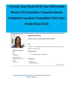 Comprehensive iHuman Case Study 26-Year Old Female Patient with Severe Frequent Headaches Class6512