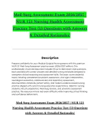 Med-Surg Assessment Exam 2026/2027 Practice Test (53 Questions with Answers & Detailed Rationales)