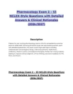 Pharmacology Exam 2 – 53 NCLEX-Style Questions with Detailed Answers & Rationales (2026/2027)