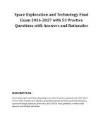Space Exploration and Technology Final Exam 2026-2027