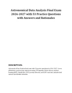 Astronomical Data Analysis Final Exam 2026-2027