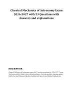 Classical Mechanics of Astronomy Exam 2026-2027