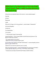 N208 Exam 1 Fundamentals of Nursing 2026 | Latest Update | Answers ...