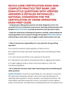 NCCCO CORE CERTIFICATION EXAM 2026 – COMPLETE PRACTICE TEST BANK | 200 EXAM-STYLE QUESTIONS