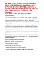 PN HESI EXIT EXAM V1 2026 – COMPLETE PRACTICE TEST BANK | 200 REAL EXAM QUESTIONS WITH VERIFIED ANS