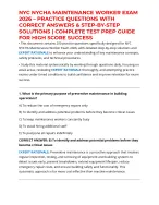 NYC NYCHA MAINTENANCE WORKER EXAM 2026 – PRACTICE QUESTIONS WITH CORRECT ANSWERS & STEP-BY-STEP