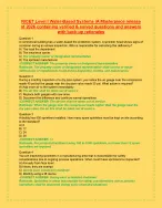 NICET Level I Water-Based Systems |A Masterpiece release  of 2026  verified & solved questions
