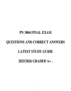 PN 3004 FINAL EXAM QUESTIONS AND CORRECT ANSWERS LATEST STUDY GUIDE 2025/2026 GRADED A+ .